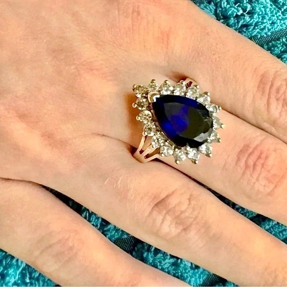 Ross-Simons Sapphire 925 Sterling Silver Ring (9.75/6g) - Picture 7 of 11
